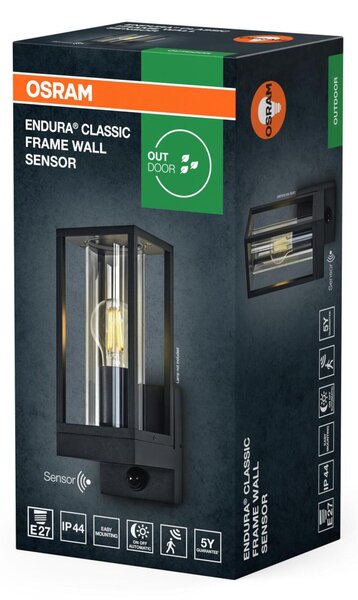 LEDVANCE venkovní nástěnné svítidlo Endura Classic Frame E27 senzor IP44