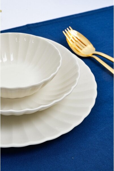 Jídelní sada 24 ks bílá/porcelán