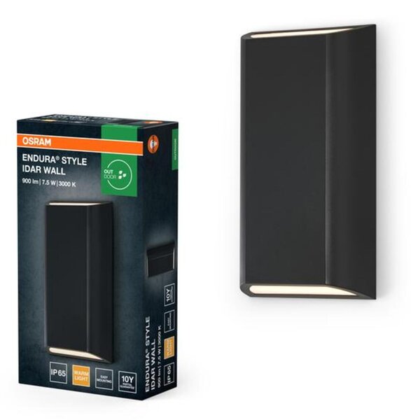 LEDVANCE venkovní nástěnné svítidlo Endura Style Idar 7,5 W 220-240 V 3000 K IP65 tmavě šedé
