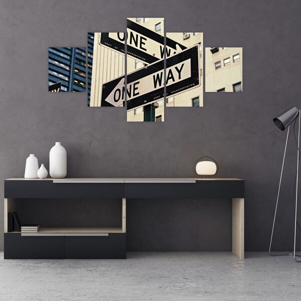 Obraz - New York ONE WAY (125x70 cm)