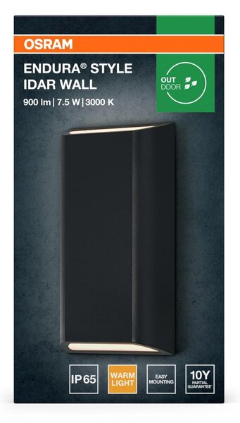 LEDVANCE venkovní nástěnné svítidlo Endura Style Idar 7,5 W 220-240 V 3000 K IP65 tmavě šedé