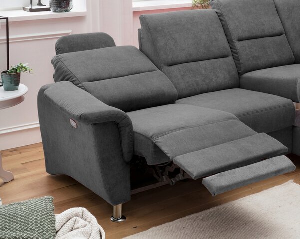 ROHOVÁ SEDAČKA, textil, antracitová Livetastic - Sedací soupravy, Online Only