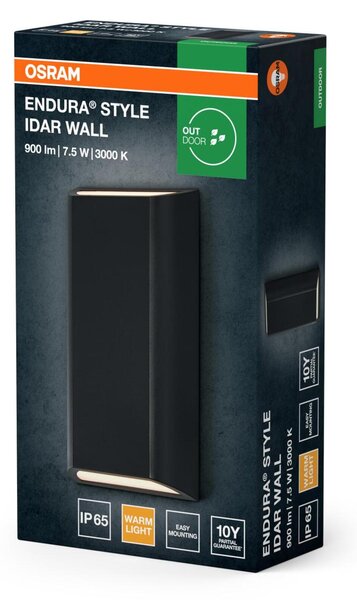 LEDVANCE venkovní nástěnné svítidlo Endura Style Idar 7,5 W 220-240 V 3000 K IP65 tmavě šedé