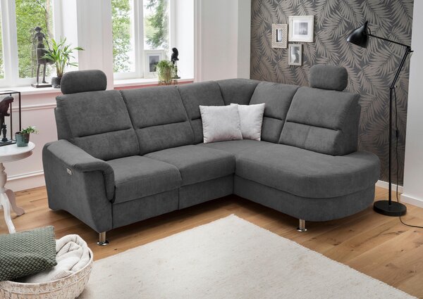 ROHOVÁ SEDAČKA, textil, antracitová Livetastic - Sedací soupravy, Online Only