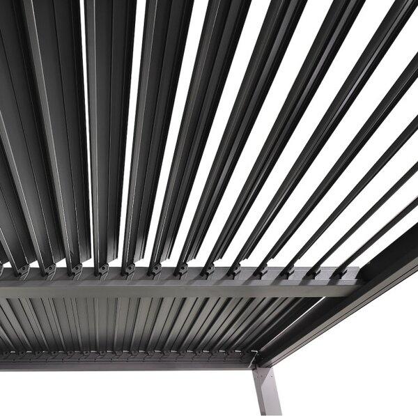 Zahradní pergola LAMELA černá 300x400 cm