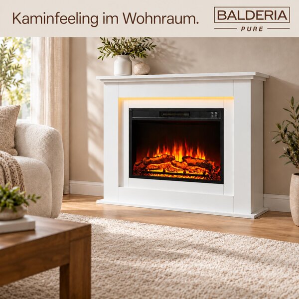 Elektrický krb BALDERIA Finn – výkon až 2000 W, bílý