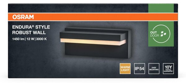 LEDVANCE venkovní nástěnné svítidlo Endura Style Robust 12 W 220-240 V 3000 K IP54