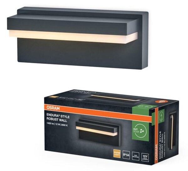 LEDVANCE venkovní nástěnné svítidlo Endura Style Robust 12 W 220-240 V 3000 K IP54