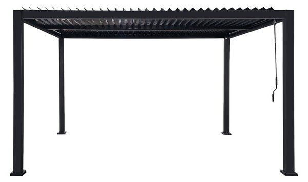 Zahradní pergola LAMELA černá 300x400 cm