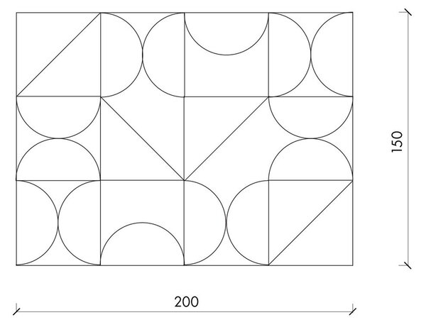 Modrá/krémová deka 150x200 cm Tul – noo.ma