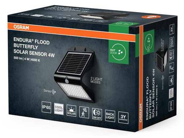 LEDVANCE venkovní solární LED svítidlo Endura Flood Butterfly 4 W 4000 K senzor IP65