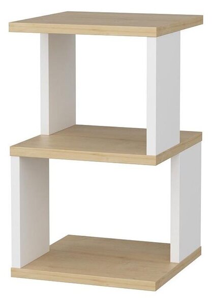 Noční stolek ZUNA 30x30 cm dub/bílá