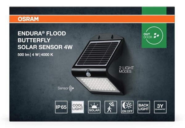 LEDVANCE venkovní solární LED svítidlo Endura Flood Butterfly 4 W 4000 K senzor IP65