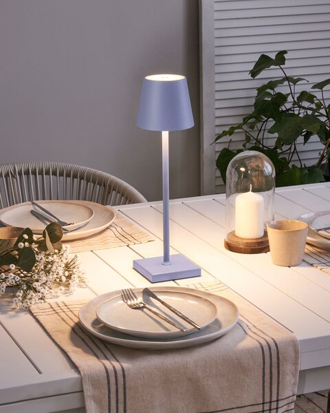 LED bezdrátová stolní lampa BACEIRO Kov Světle fialová
