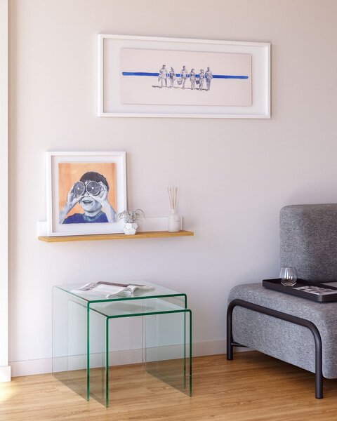Skleněné konferenční stolky v sadě 2 ks 50x50 cm Burano – Kave Home