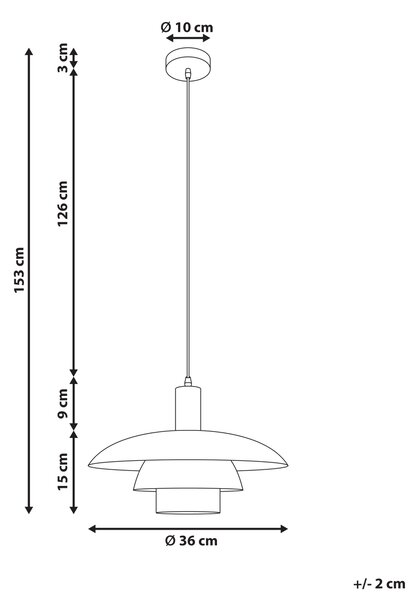 Závěsná lampa HILBA Kov Bílá