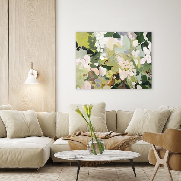 Obraz s ručně malovanými prvky na plátně 90x118 cm Green Garden – Malerifabrikken