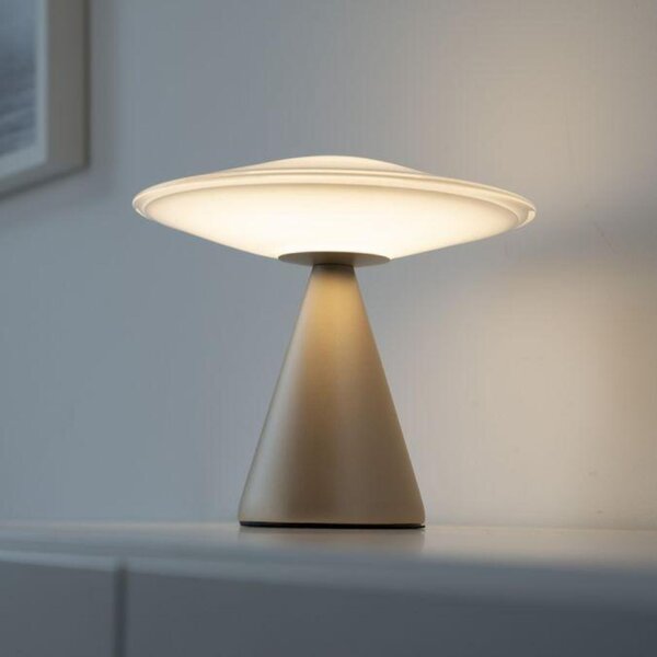 PAUL NEUHAUS LED stolní lampa ELIPSA, bronzová, dotykový stmívač, paměťová funkce 3000K