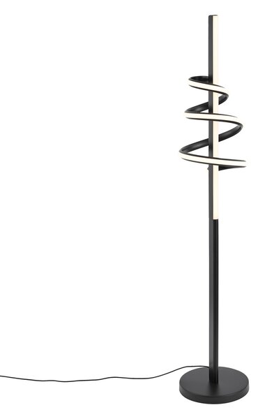 Designová stojací lampa černá vč. stmívatelné LED a 3-cestného spínače - Rolla