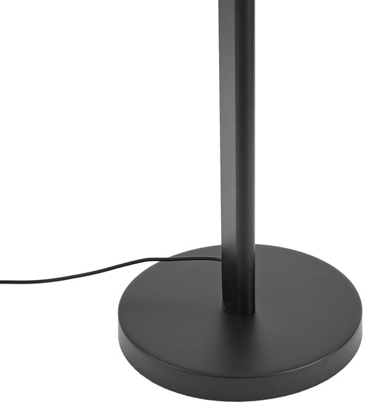Designová stojací lampa černá vč. stmívatelné LED a 3-cestného spínače - Rolla