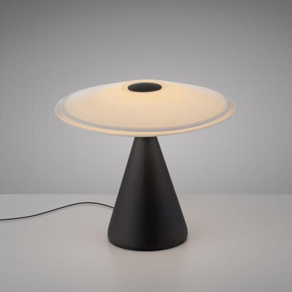 PAUL NEUHAUS LED stolní lampa ELIPSA, černá, dotykový stmívač, paměťová funkce 3000K