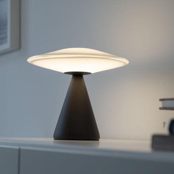 PAUL NEUHAUS LED stolní lampa ELIPSA, černá, dotykový stmívač, paměťová funkce 3000K