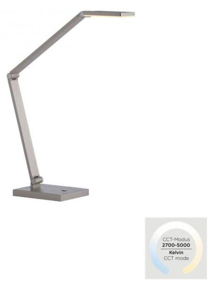 PAUL NEUHAUS LED stolní lampa SAMSKY, stříbrná, stmívatelné, nastavitelná výška, paměťová funkce 2700-5000K