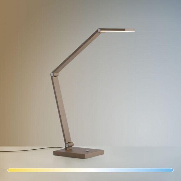 PAUL NEUHAUS LED stolní lampa SAMSKY, bronzová, stmívatelné, dotykový stmívač, nastavitelná výška, paměťová funkce 2700-5000K