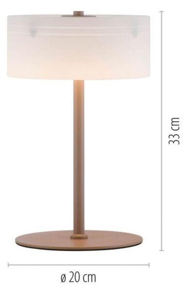 PAUL NEUHAUS LED stolní lampa MARIKA, písková, dotykový stmívač 3000K