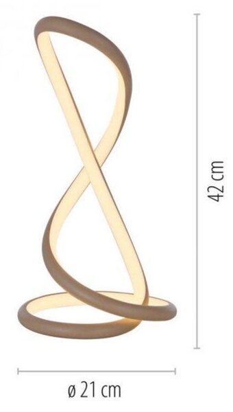 PAUL NEUHAUS LED stolní lampa TWIST moderní design, písková barva 2700K