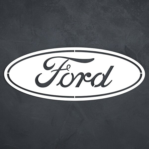 DUBLEZ | Vyřezávané logo Ford na stěnu | Obraz
