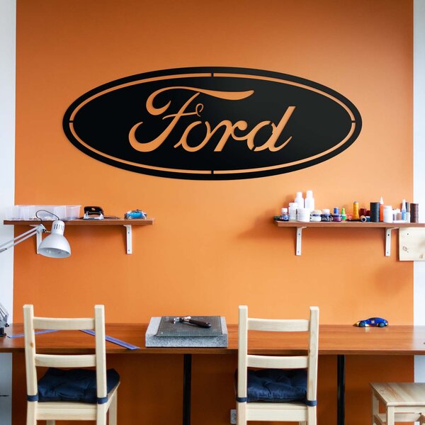 DUBLEZ | Vyřezávané logo Ford na stěnu | Obraz