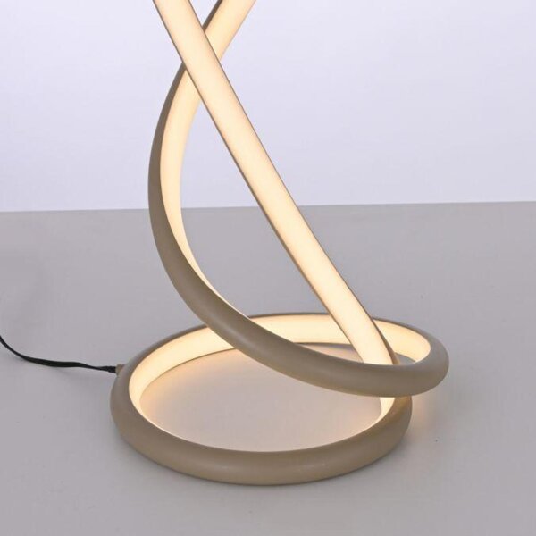 PAUL NEUHAUS LED stolní lampa TWIST moderní design, písková barva 2700K