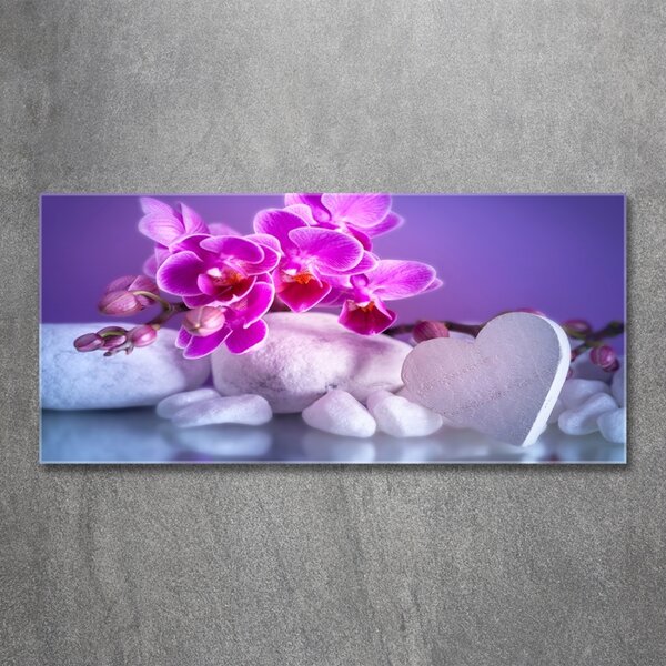 Foto obraz fotografie na skle Orchidej a srdce osh-82482729