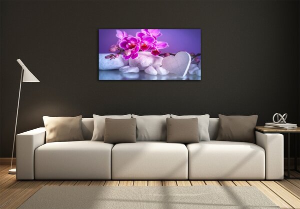 Foto obraz fotografie na skle Orchidej a srdce osh-82482729