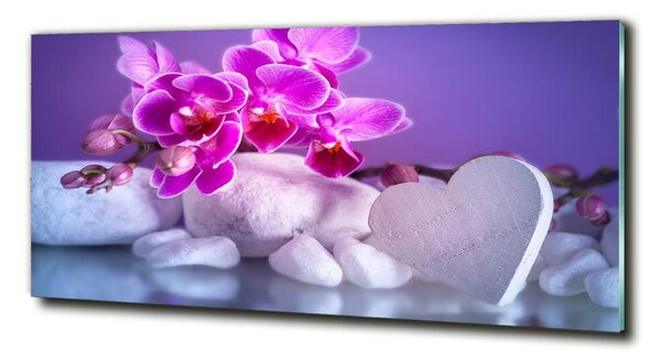 Foto obraz fotografie na skle Orchidej a srdce osh-82482729