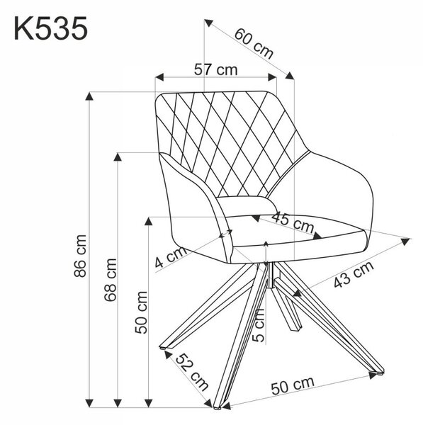 Halmar Jídelní křeslo K535 béžové