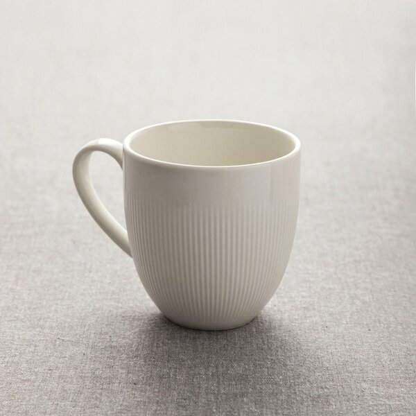 Porcelánový hrnek Dibba Ribbed 370 ml Homla