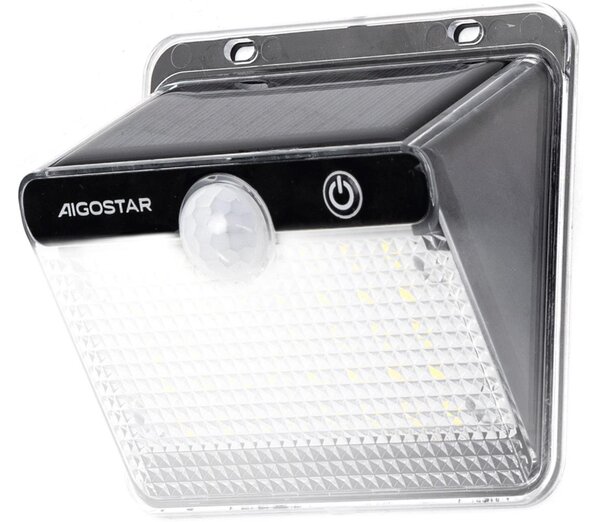 Aigostar-LED Solární svítidlo se senzorem LED/3,7V 6500K 1200 mAh IP65 černá