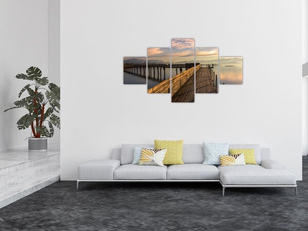Obraz - Na břehu jezera Obersee (125x70 cm)
