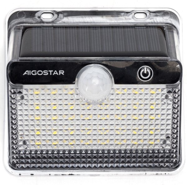 Aigostar-LED Solární svítidlo se senzorem LED/3,7V 6500K 1200 mAh IP65 černá