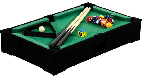 Mini kulečník pool s příslušenstvím 51 x 31 x 10 cm, černý
