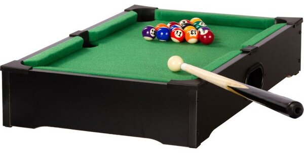 Mini kulečník pool s příslušenstvím 51 x 31 x 10 cm, černý