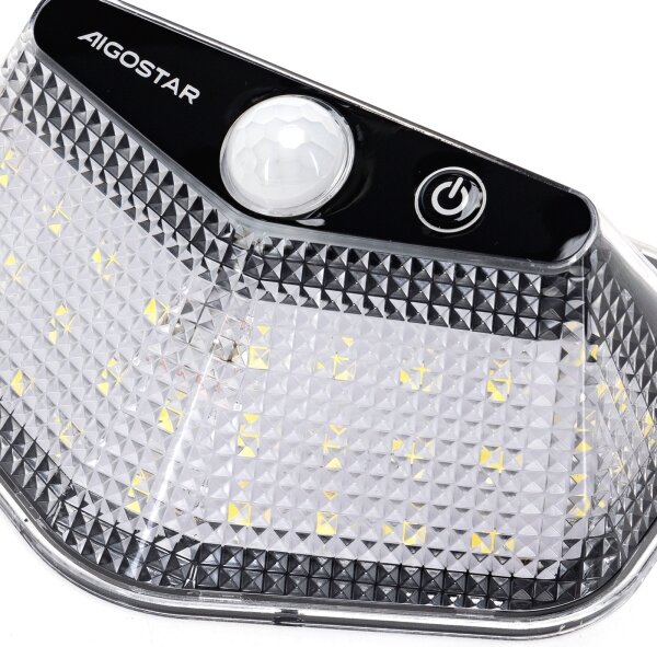Aigostar -LED Solární svítidlo se senzorem LED/3,7V 6500K 500 mAh IP65 černá