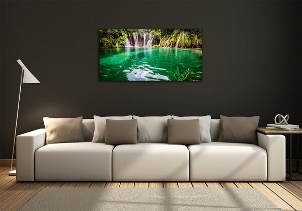 Foto obraz sklo tvrzené Plitvické jezero osh-83128904