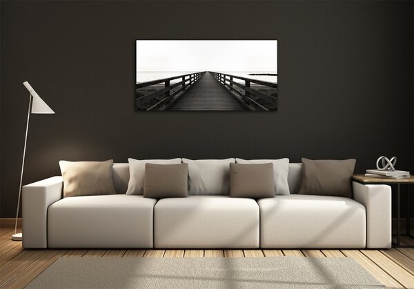 Moderní skleněný obraz z fotografie Dřevěné molo osh-83254828