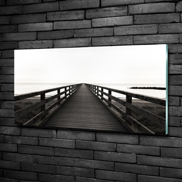 Moderní skleněný obraz z fotografie Dřevěné molo osh-83254828