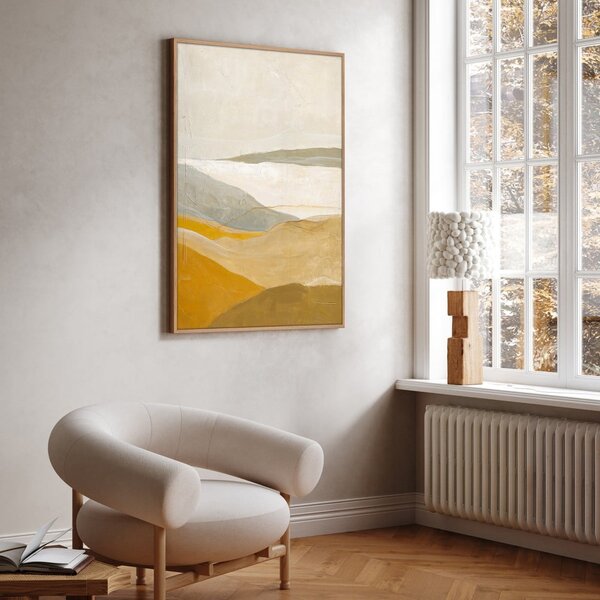 Ručně malovaný obraz 90x120 cm Yellow Field – Malerifabrikken