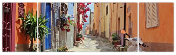 Obraz ulice na Sardínii (170x50 cm)