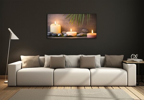 Foto obraz sklo tvrzené Plající svíce osh-83368603